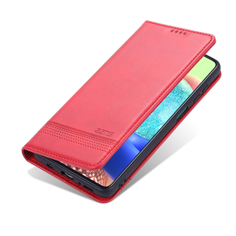 AZNS Wallet Design Auto-absorberende Magnet Godt Beskyttet Læder Stand Mobilcover til Samsung Galaxy F62/M62