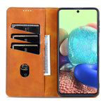 AZNS Wallet Design Auto-absorberende Magnet Godt Beskyttet Læder Stand Mobilcover til Samsung Galaxy F62/M62