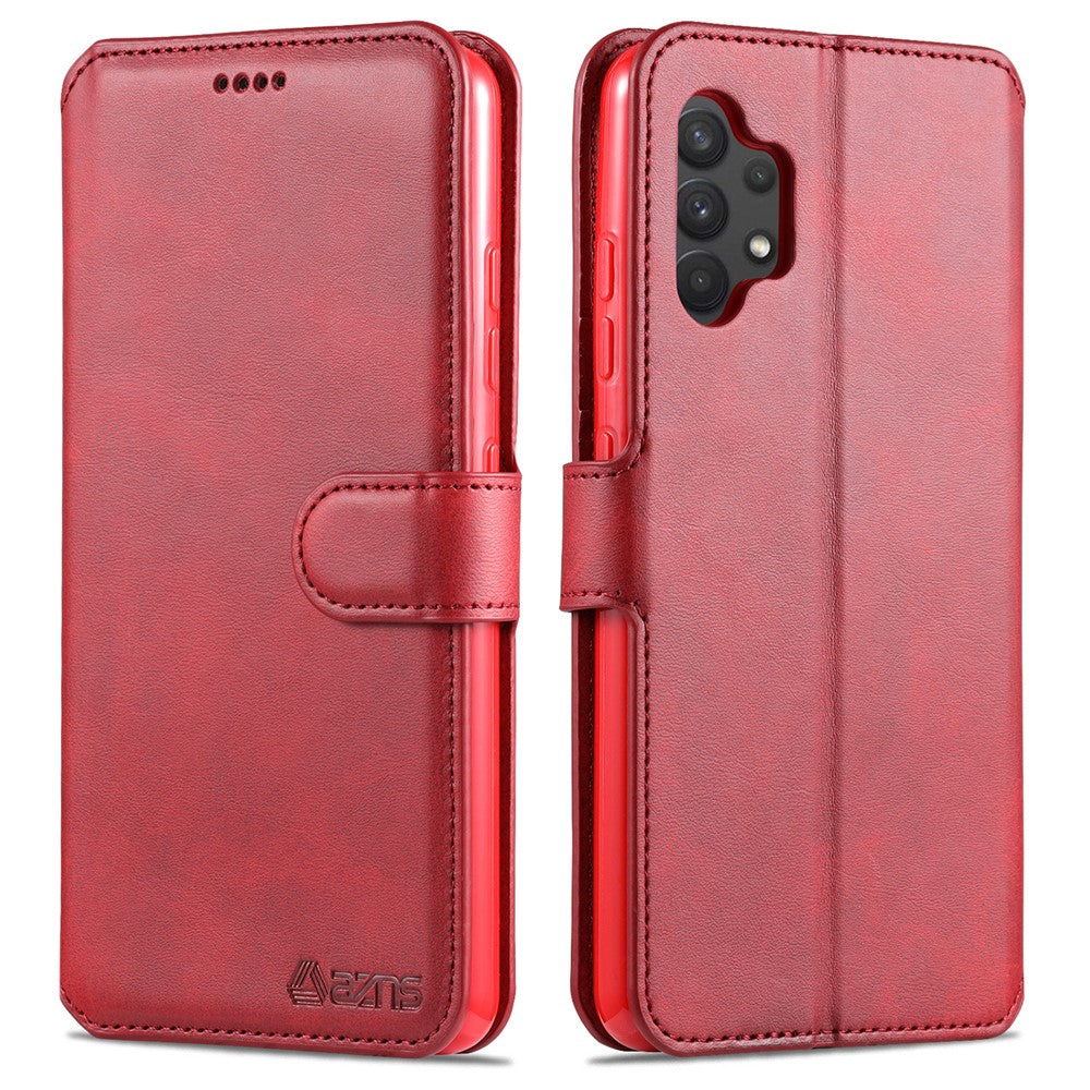 AZNS Wallet Design Læder Cover Telefon Stand Etui til Samsung Galaxy A32 4G