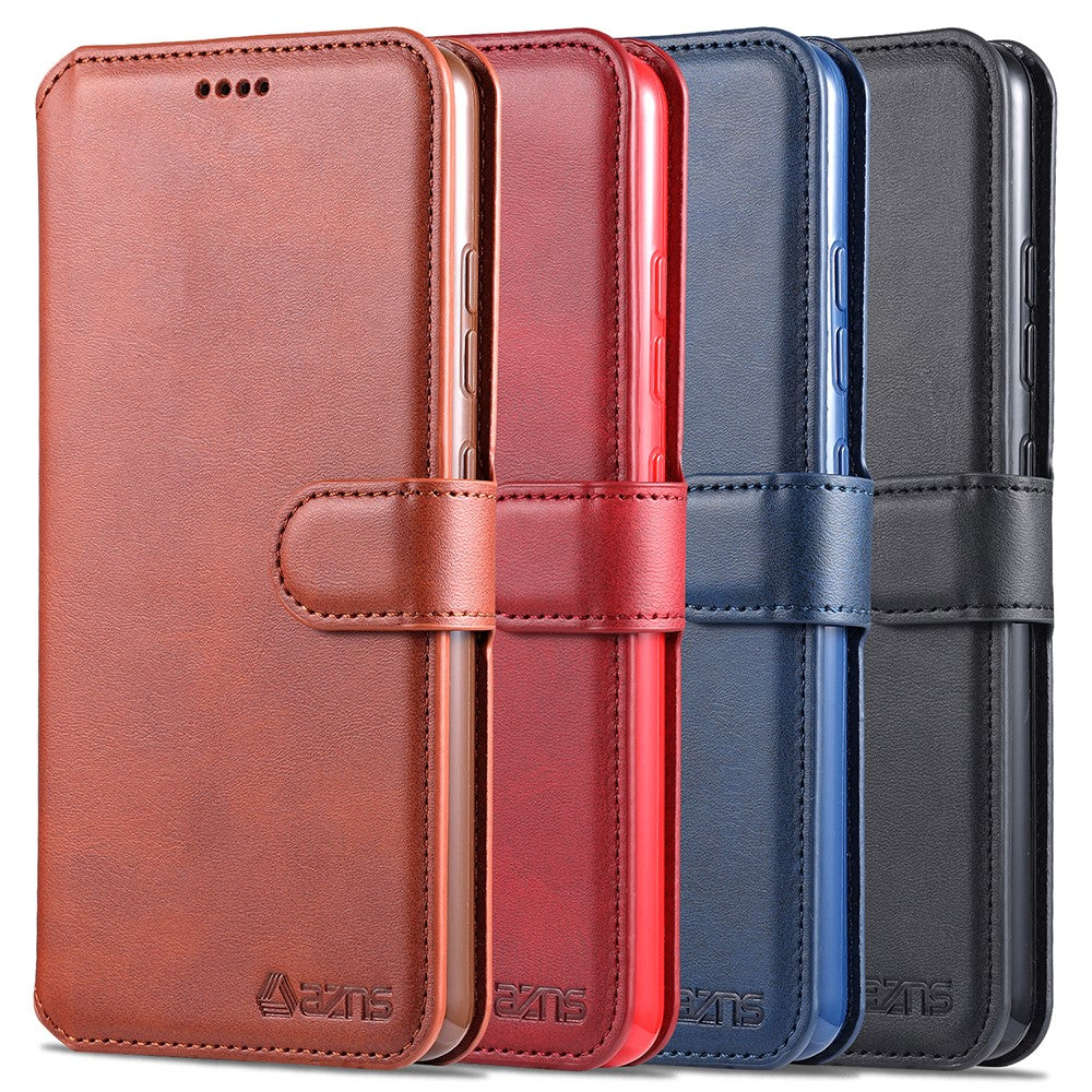 AZNS Wallet Design Læder Cover Telefon Stand Etui til Samsung Galaxy A32 4G