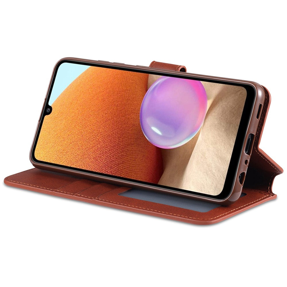 AZNS Wallet Design Læder Cover Telefon Stand Etui til Samsung Galaxy A32 4G