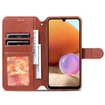 AZNS Wallet Design Læder Cover Telefon Stand Etui til Samsung Galaxy A32 4G