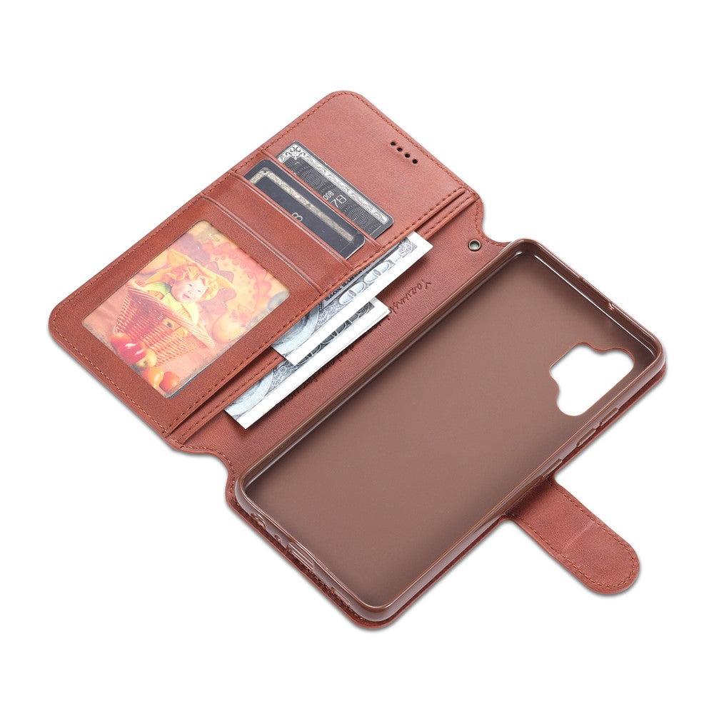 AZNS Wallet Design Læder Cover Telefon Stand Etui til Samsung Galaxy A32 4G