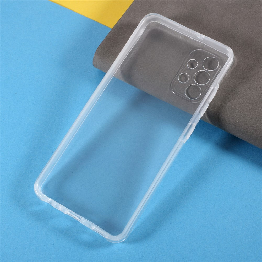 Hybrid PET Front Case + TPU Frame + Acrylic Back Panel Clear Full Coverage Protective Shell for Samsung Galaxy A32 4G