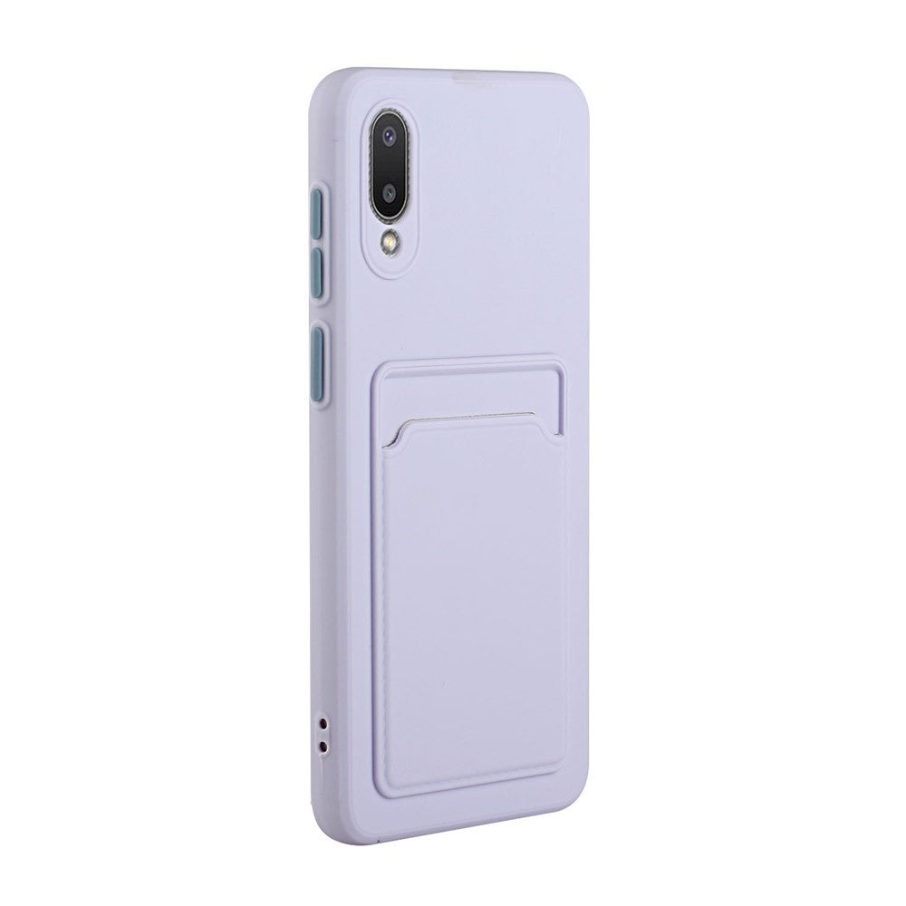 Soft TPU Phone Back Case Cover with Card Holder for Samsung Galaxy M02 / A02