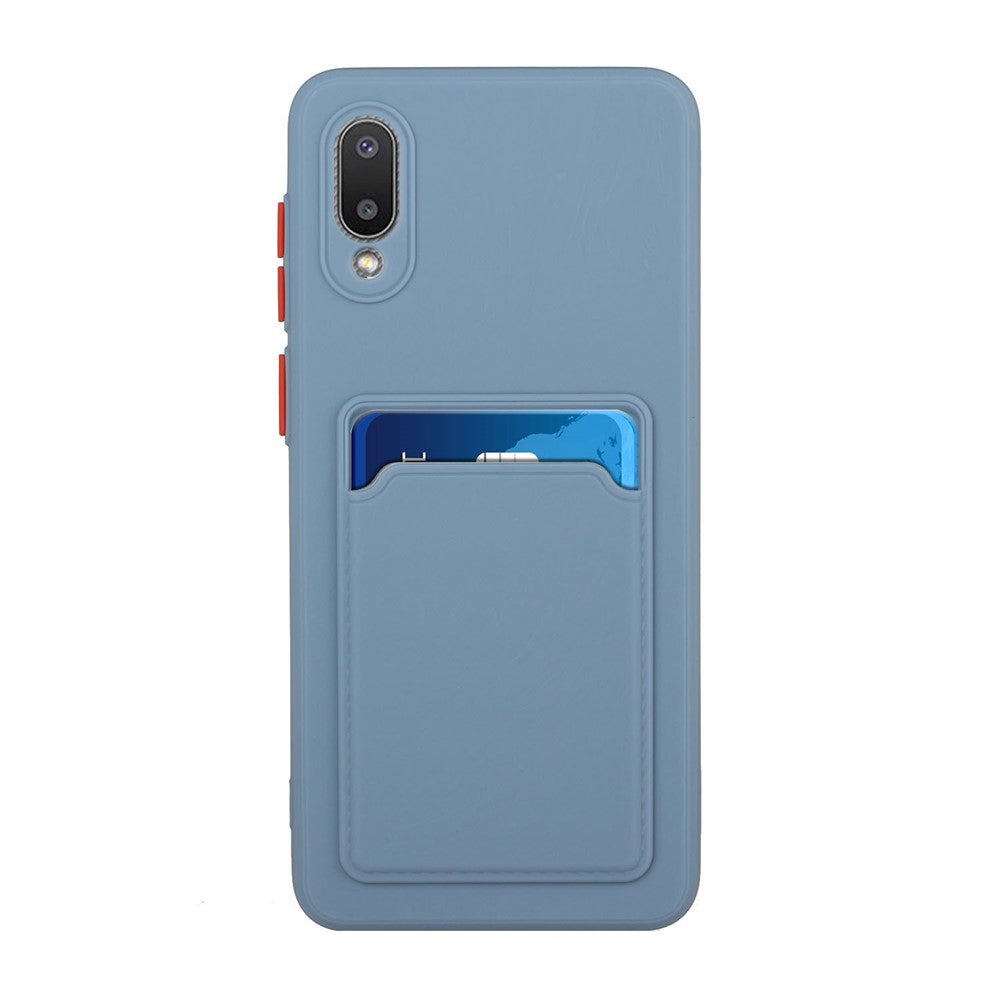 Soft TPU Phone Back Case Cover with Card Holder for Samsung Galaxy M02 / A02
