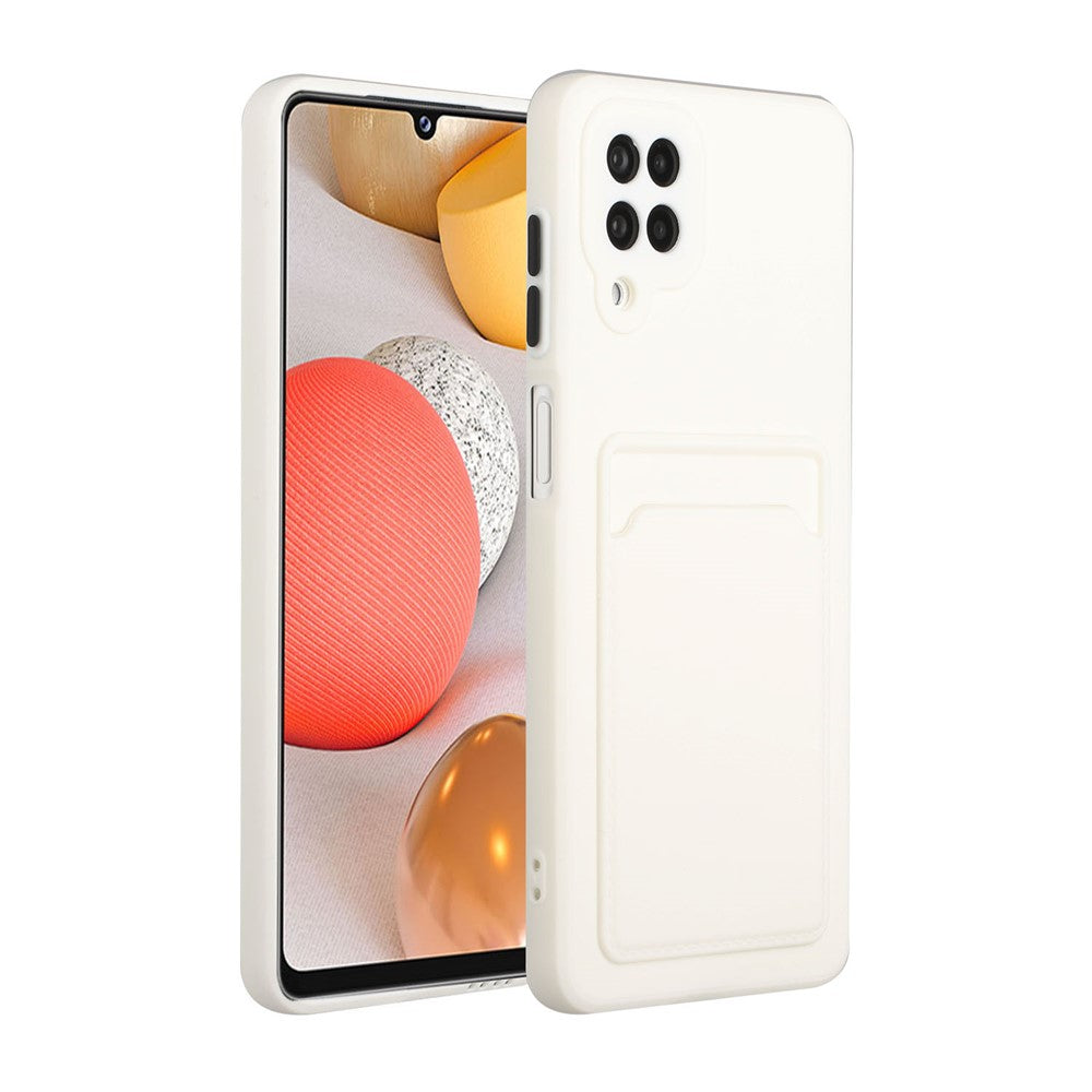 Soft TPU Phone Protection Case Cover with Card Holder for Samsung Galaxy M12 / A12