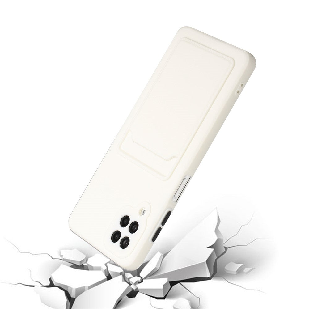 Soft TPU Phone Protection Case Cover with Card Holder for Samsung Galaxy M12 / A12