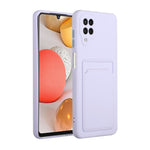Soft TPU Phone Protection Case Cover with Card Holder for Samsung Galaxy M12 / A12