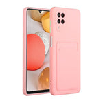 Soft TPU Phone Protection Case Cover with Card Holder for Samsung Galaxy M12 / A12