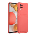 Soft TPU Phone Protection Case Cover with Card Holder for Samsung Galaxy M12 / A12