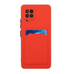 Soft TPU Phone Protection Case Cover with Card Holder for Samsung Galaxy M12 / A12