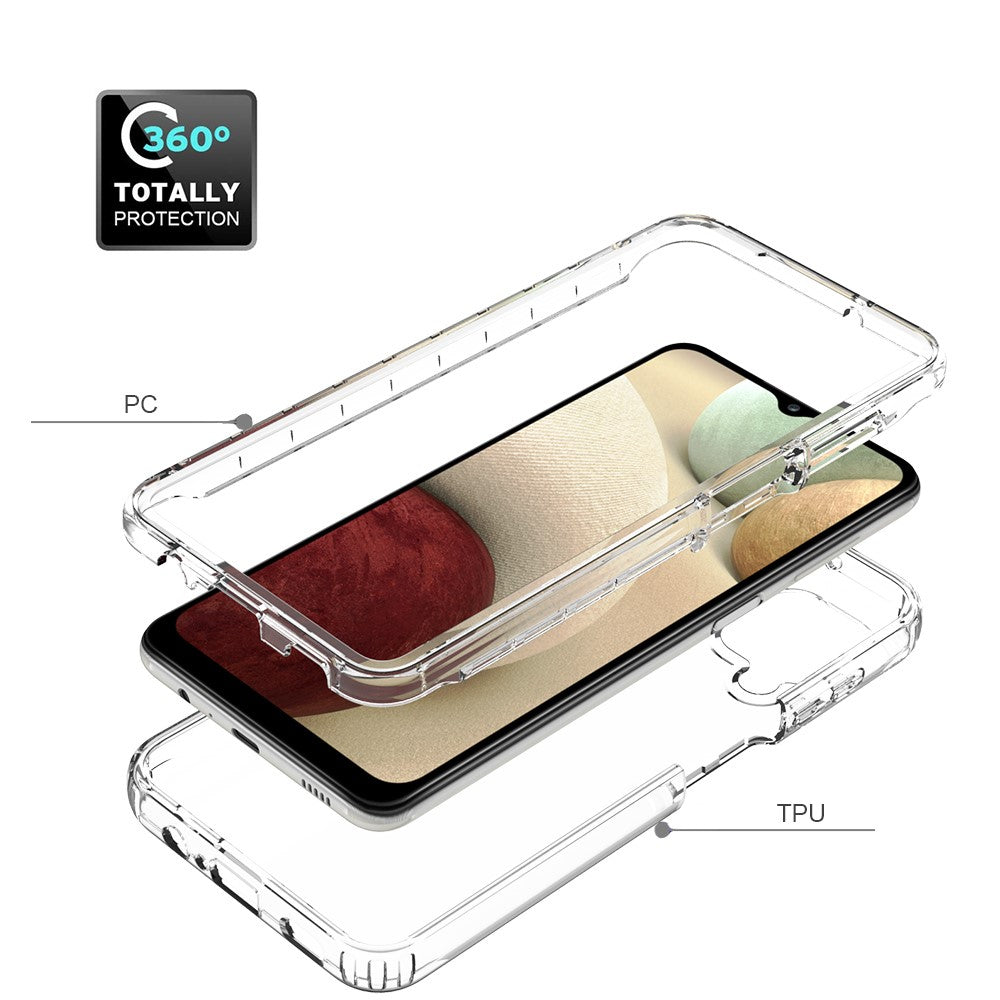 2-i-1 PC+TPU-mobilcover med tonet farvedesign til Samsung Galaxy A12