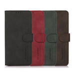 KHAZNEH Textured Surface Wallet Leather Phone Stand Cover Case for Samsung Galaxy A32 5G/M32 5G