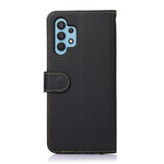 KHAZNEH RFID Blocking Anti-theft Swiping Function Litchi Skin Leather Phone Shell Case for Samsung Galaxy A32 4G (EU Version)