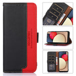 KHAZNEH RFID Blocking Anti-theft Swiping Function Litchi Skin Leather Phone Shell Case for Samsung Galaxy A32 4G (EU Version)
