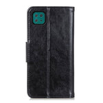For Samsung Galaxy A22 5G (EU Version) Protective Phone Case Shockproof Flip Folio Cover Nappa Texture Split Leather Phone Shell with Stand Wallet