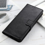 For Samsung Galaxy A22 5G (EU Version) Crazy Horse PU Leather Wallet Phone Case Stand Flip Protective Cover