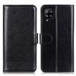 Full-Protection Crazy Horse Texture Læderpung Stativ Telefoncover til Samsung Galaxy A22 4G (EU Version)