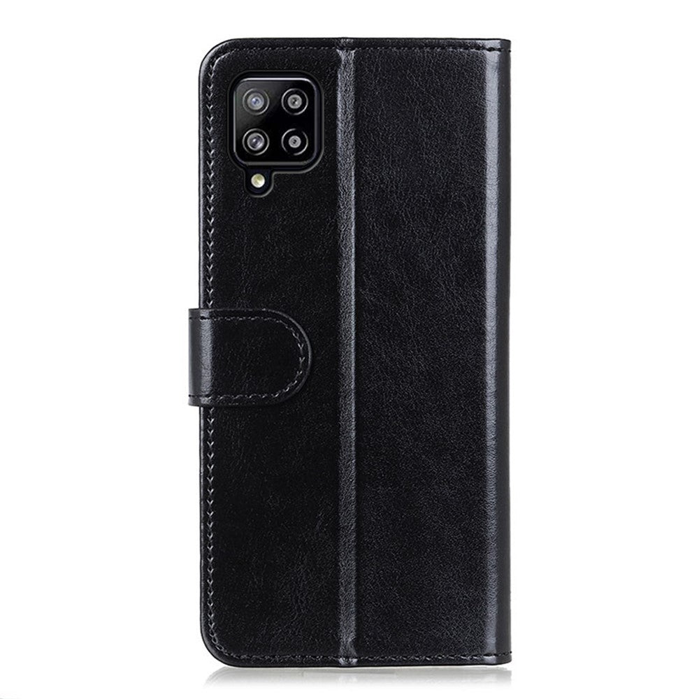 Full-Protection Crazy Horse Texture Læderpung Stativ Telefoncover til Samsung Galaxy A22 4G (EU Version)