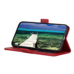 Wallet Stand Leather Phone Case Cover with Magnetic Double Clasp for Samsung Galaxy A22 5G (EU Version)