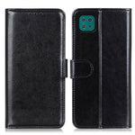 Crazy Horse Texture Leather Wallet Stand Cellphone Shell Case for Samsung Galaxy A22 5G (EU Version)