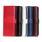 Crazy Horse Texture Leather Wallet Stand Cellphone Shell Case for Samsung Galaxy A22 5G (EU Version)