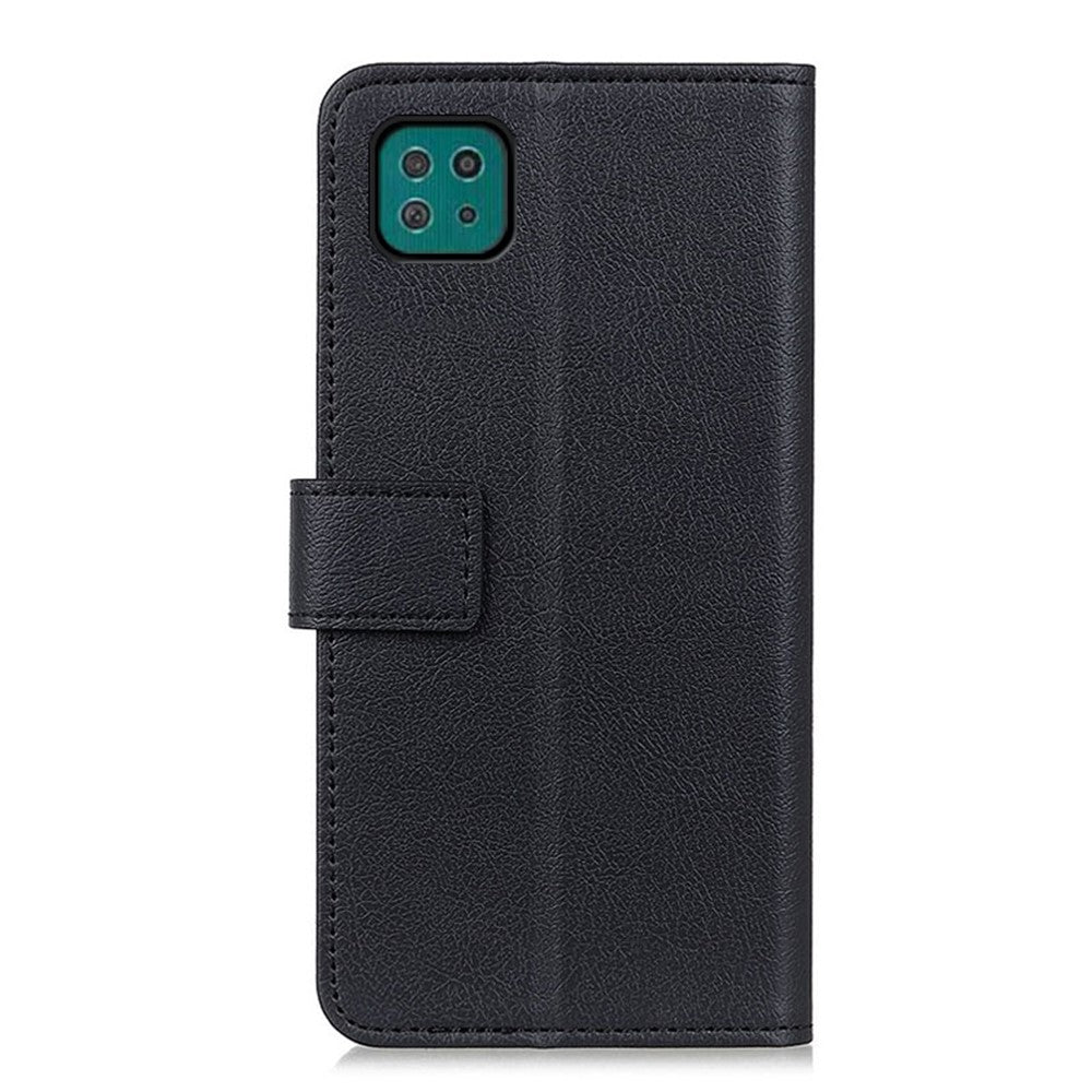 PU Leather Flip Folio Case for Samsung Galaxy A22 5G (EU Version), Wallet Stand Shockproof TPU Inner Shell Phone Cover