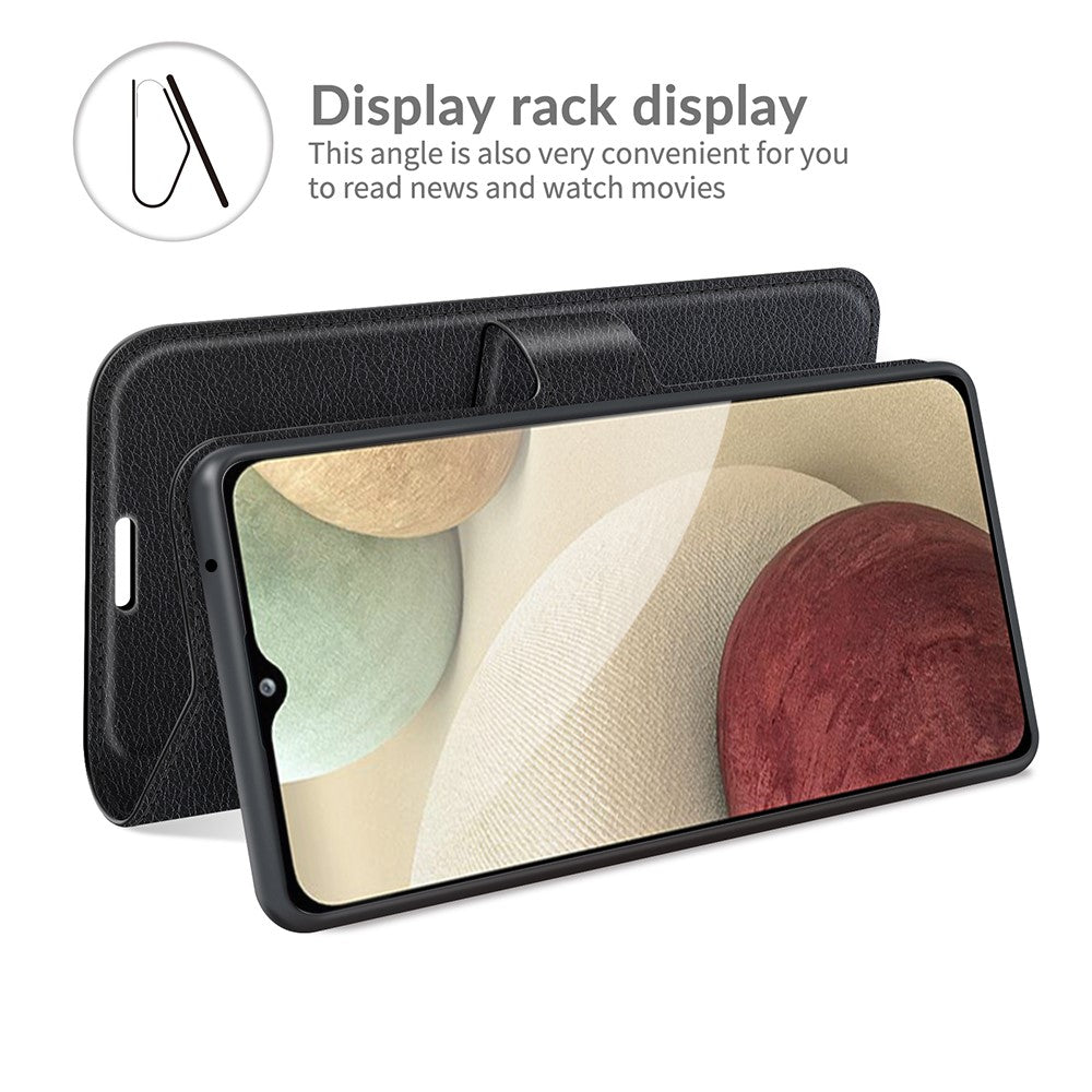 Wallet Design Litchi Texture Leather Phone Case with Stand for Samsung Galaxy A22 4G (EU Version)