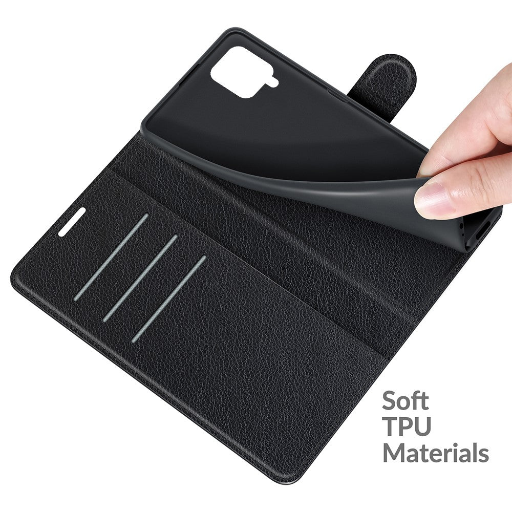 Wallet Design Litchi Texture Leather Phone Case with Stand for Samsung Galaxy A22 4G (EU Version)