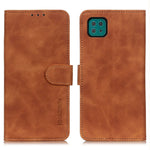 KHAZNEH Wallet Design Retro Grain Style PU Leather Case with Stand for Samsung Galaxy A22 5G (EU Version)