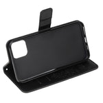 Ugletræ Mønster Præg Læderpung Stativ Etui til Samsung Galaxy A22 5G (EU Version)