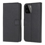 Folio Flip Wallet Design Litchi Tekstur Læder Beskyttelsescover til Samsung Galaxy A22 5G (EU Version)