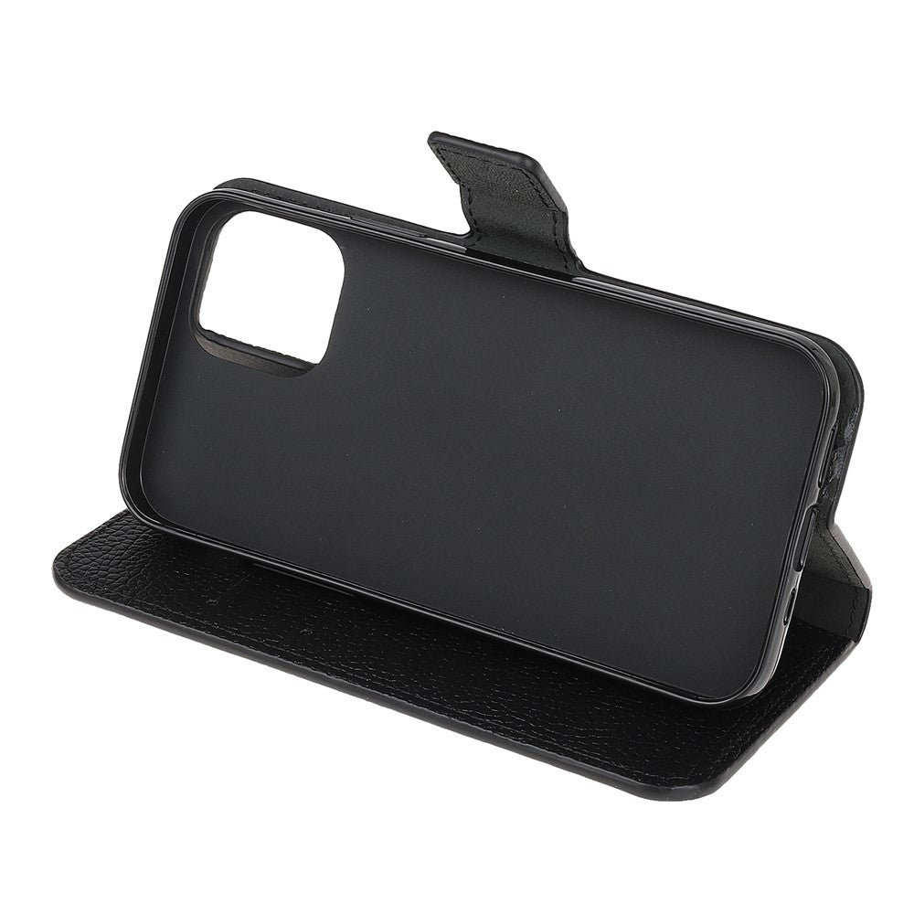 Folio Flip Wallet Design Litchi Tekstur Læder Beskyttelsescover til Samsung Galaxy A22 5G (EU Version)