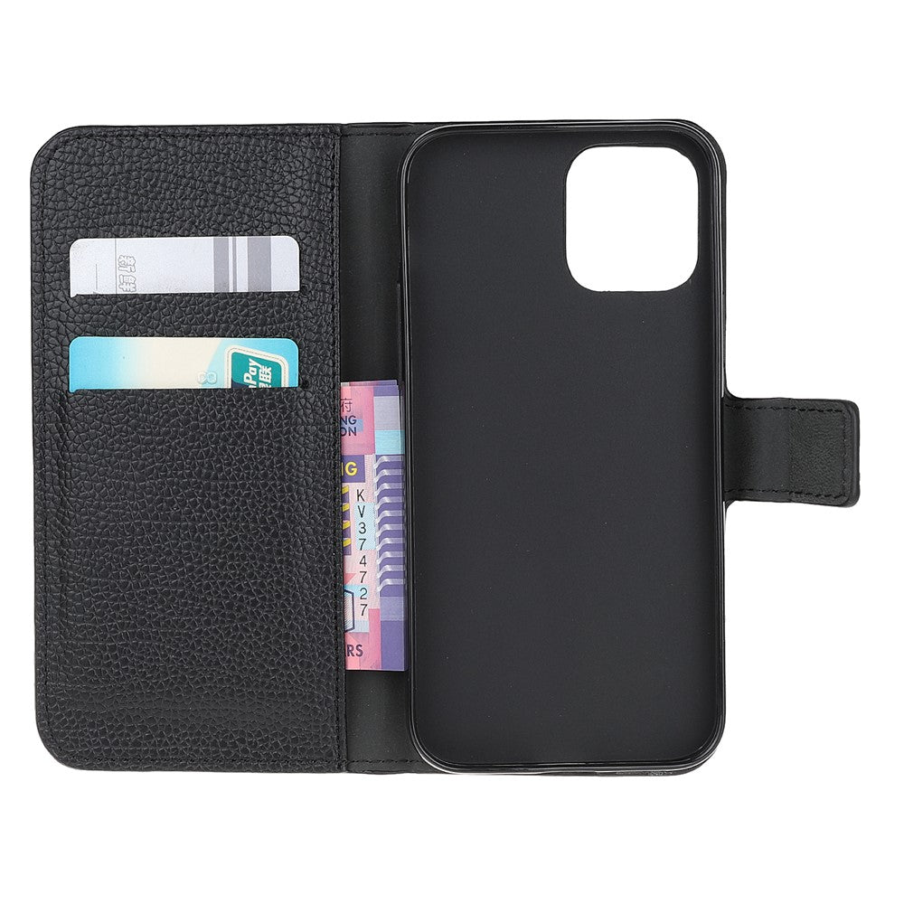 Folio Flip Wallet Design Litchi Tekstur Læder Beskyttelsescover til Samsung Galaxy A22 5G (EU Version)