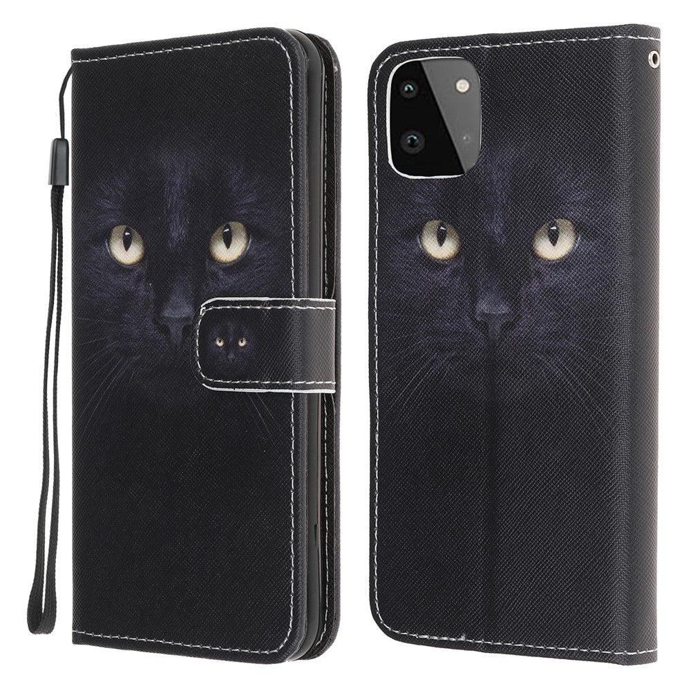 Pung Etui med Krydsstruktur og Stativ til Samsung Galaxy A22 5G (EU Version)