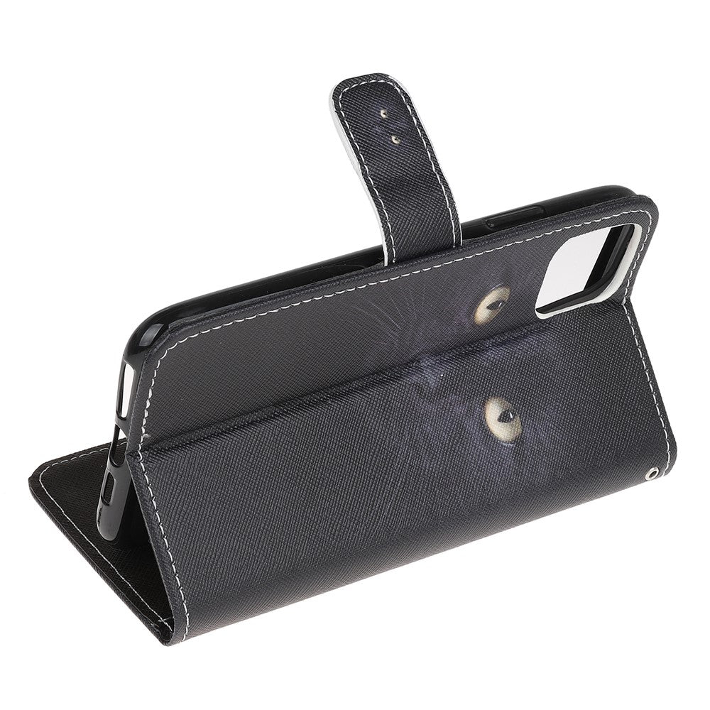 Pung Etui med Krydsstruktur og Stativ til Samsung Galaxy A22 5G (EU Version)