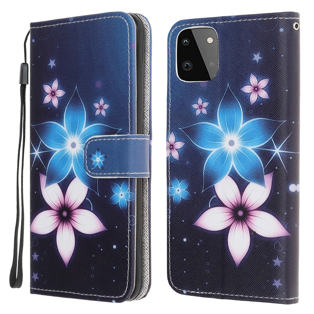 Pung Etui med Krydsstruktur og Stativ til Samsung Galaxy A22 5G (EU Version)