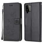 Imprint Butterfly Flower Wallet Stand Leather Mobile Phone Case for Samsung Galaxy A22 4G (EU Version)