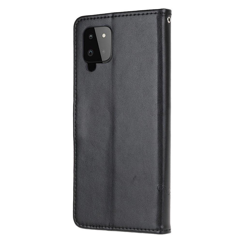 Imprint Butterfly Flower Wallet Stand Leather Mobile Phone Case for Samsung Galaxy A22 4G (EU Version)
