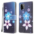 Wallet Design Cross Texture Nyt Mønster Printet Læder Stand Etui til Samsung Galaxy A22 4G (EU Version)
