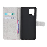 Wallet Design Cross Texture Nyt Mønster Printet Læder Stand Etui til Samsung Galaxy A22 4G (EU Version)