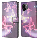Mönstertryck Fullt skyddande plånboksdesign Läderfodral med stativ för Samsung Galaxy A22 4G (EU-version)