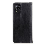 Selvabsorberende Litchi Tekstur Splitlæderpung Stativetui til Samsung Galaxy A22 4G (EU-version)