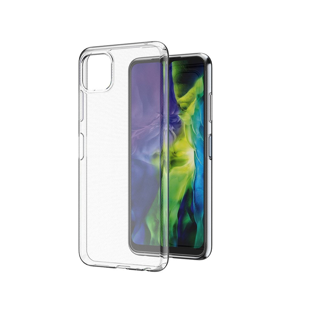 Ultratyndt Gennemsigtigt Blødt TPU Mobiltelefon Cover til Samsung Galaxy A22 5G (EU Version)