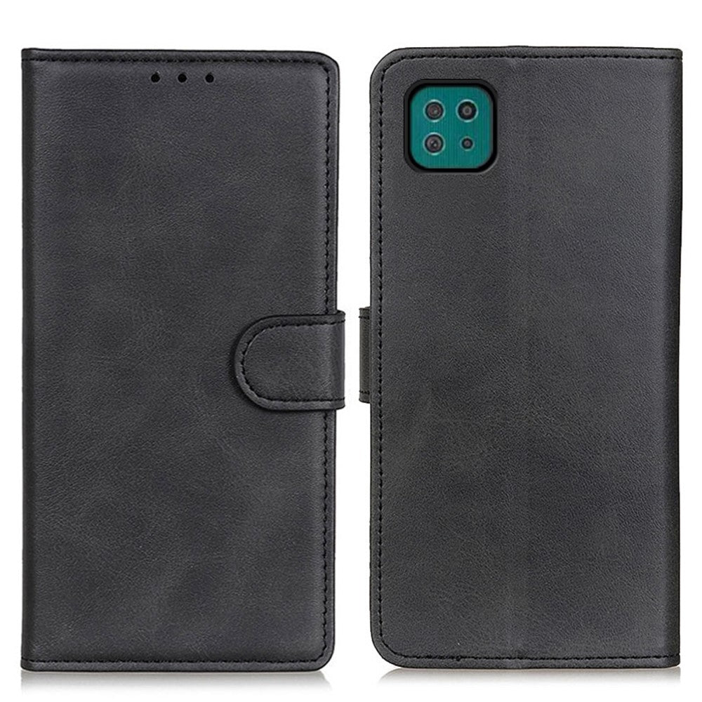 PU Leather Magnetic Wallet Leather Shell Protective Case for Samsung Galaxy A22 5G (EU Version)