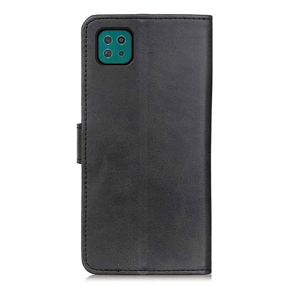 PU Leather Magnetic Wallet Leather Shell Protective Case for Samsung Galaxy A22 5G (EU Version)