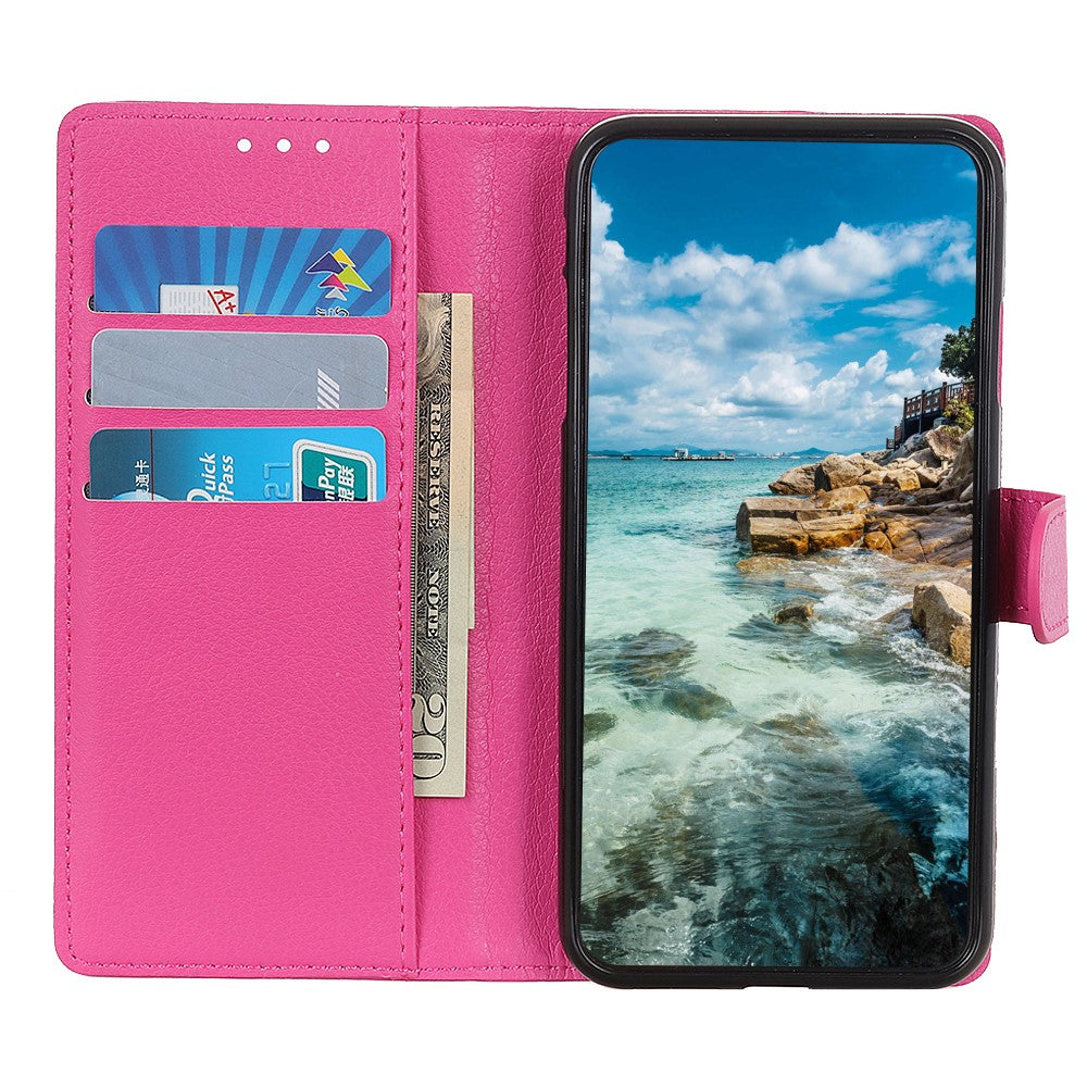 Til Samsung Galaxy A22 5G (EU-version) klassisk stil Litchi-tekstur PU-læderpung mobiltelefonetui