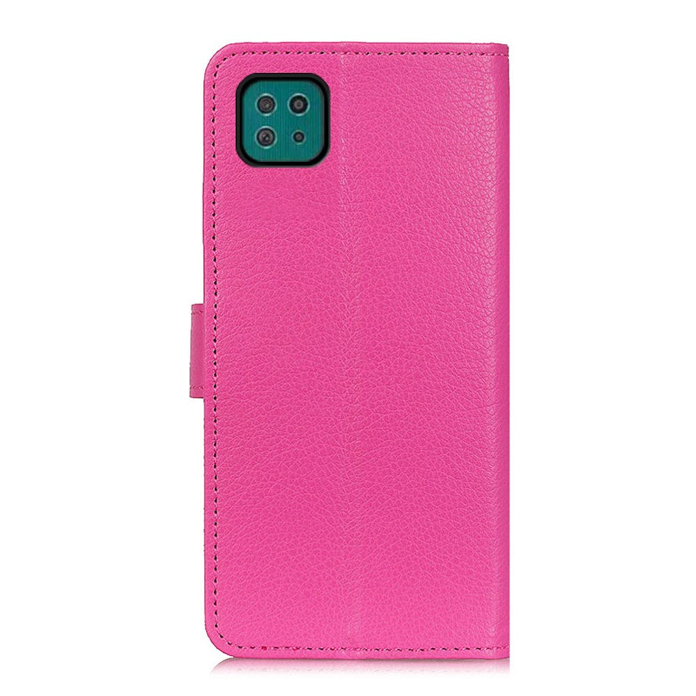 Til Samsung Galaxy A22 5G (EU-version) klassisk stil Litchi-tekstur PU-læderpung mobiltelefonetui