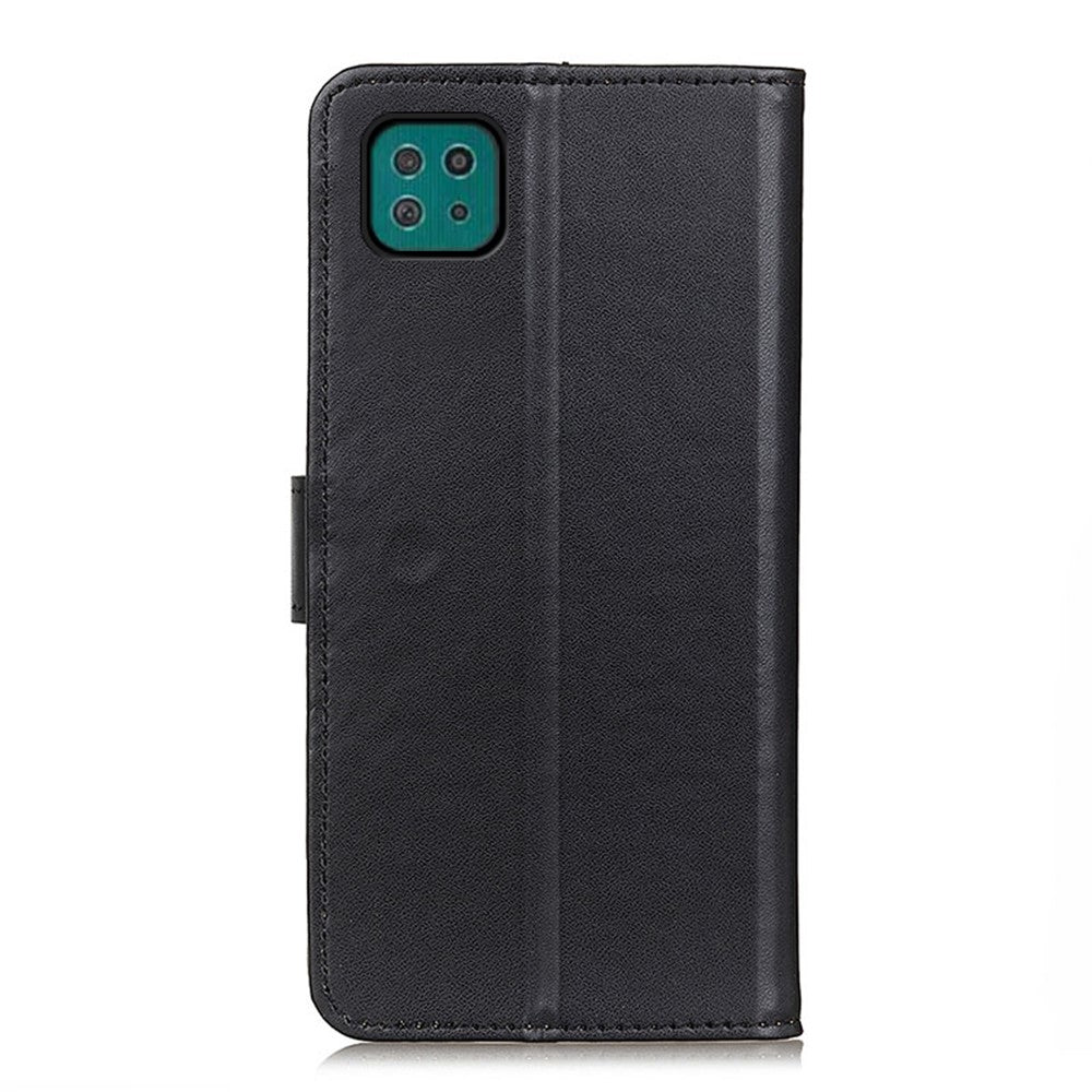 Fuld Beskyttelse Magnetisk Lås Design Læder Mobiltelefon Pung Stander Etui til Samsung Galaxy A22 5G (EU-version)